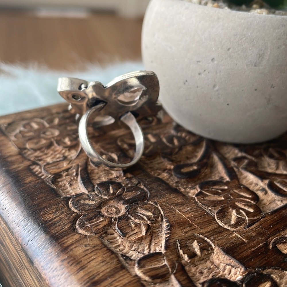 Multi-stone silver ring - Picture 4 of 7